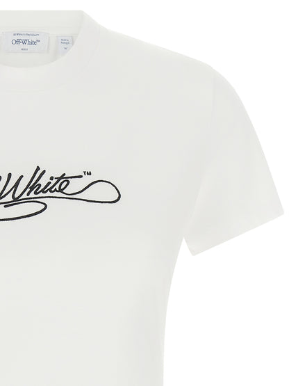 Off-White Weißes Baumwoll-T-Shirt
