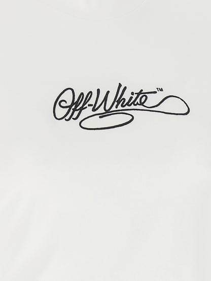 Off-White Weißes Baumwoll-T-Shirt