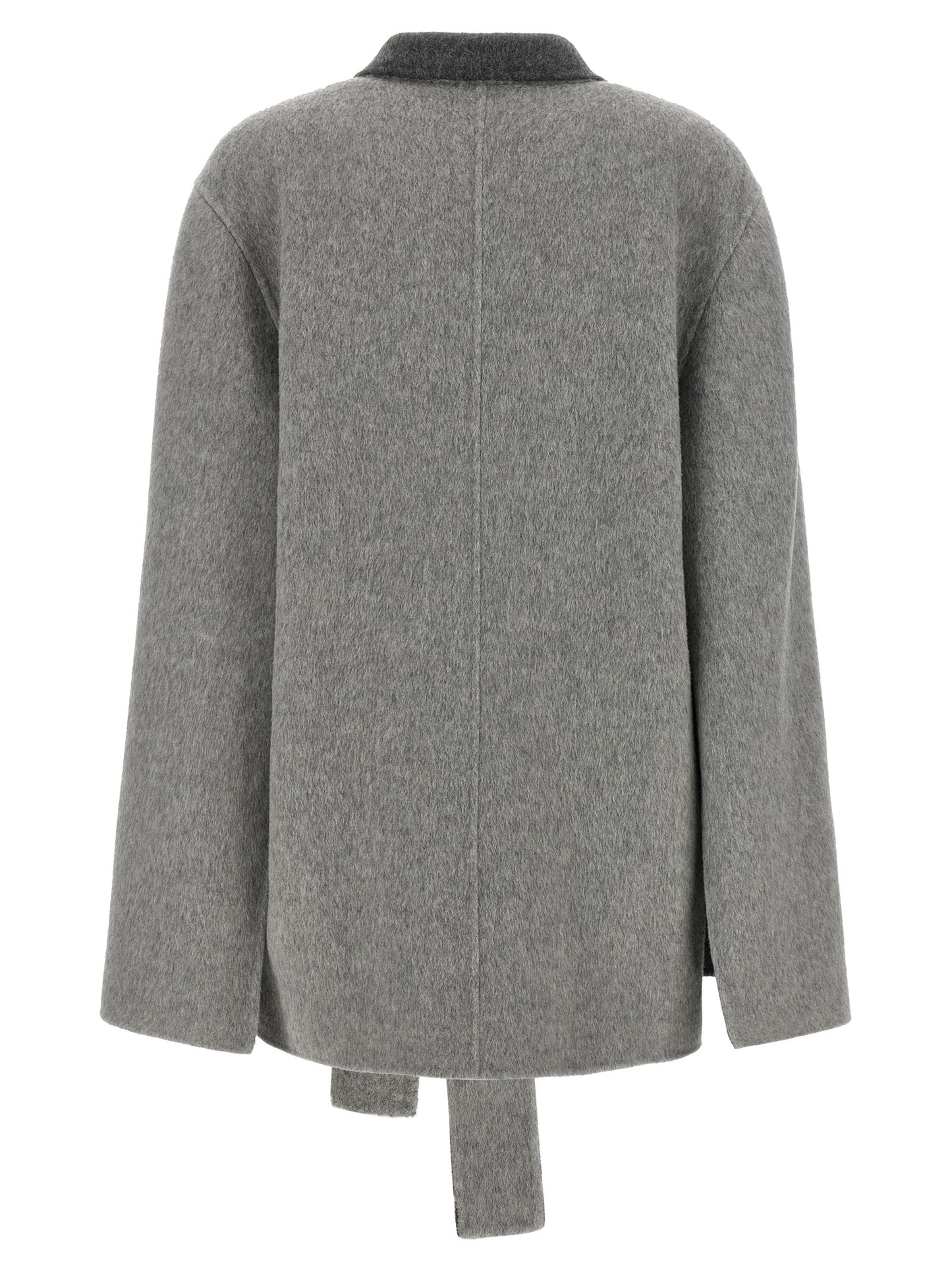 Alberta Ferretti Grauer Wollcardigan