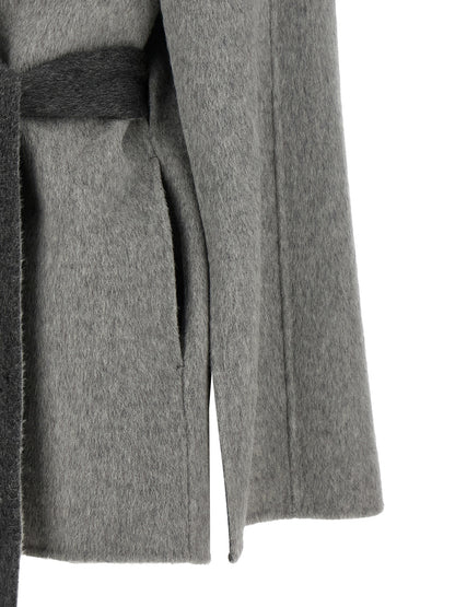 Alberta Ferretti Grauer Wollcardigan