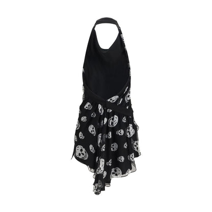 Alexander McQueen Schwarzer Seidenschal