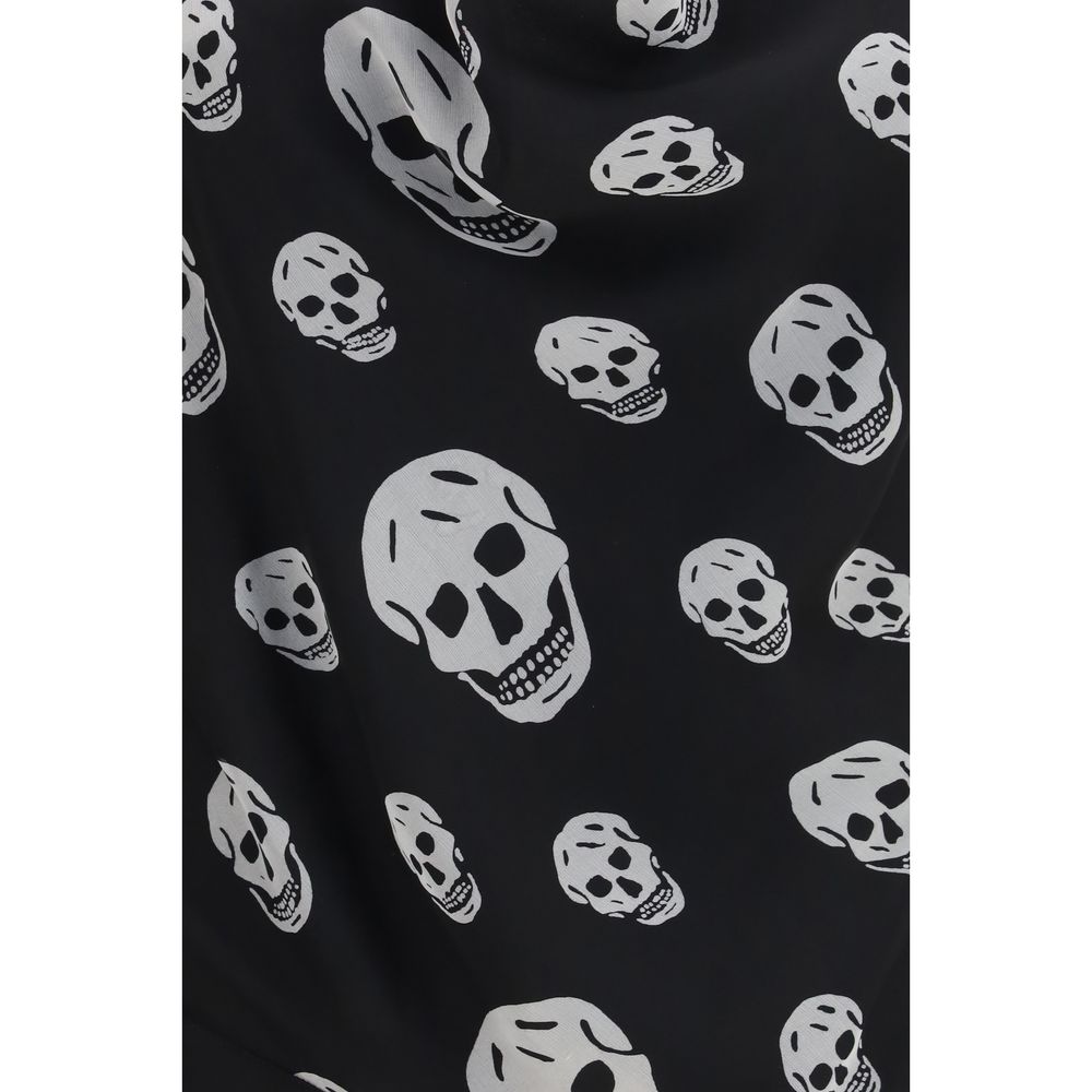 Alexander McQueen Schwarzer Seidenschal