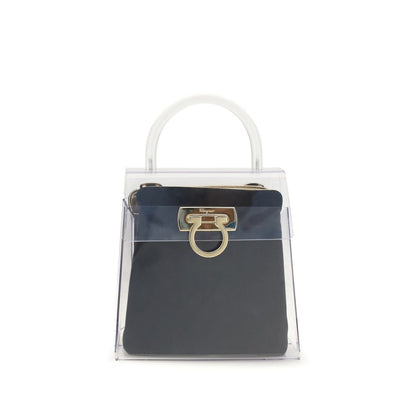 Ferragamo Schwarze PVC Handtasche