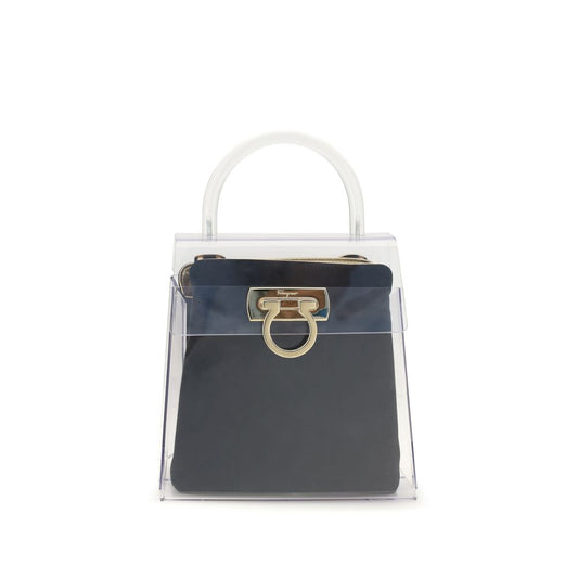 Ferragamo Schwarze PVC Handtasche