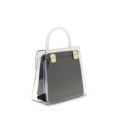 Ferragamo Schwarze PVC Handtasche