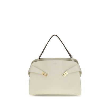 Ferragamo Beige Kalbsleder Bos Taurus Schultertasche