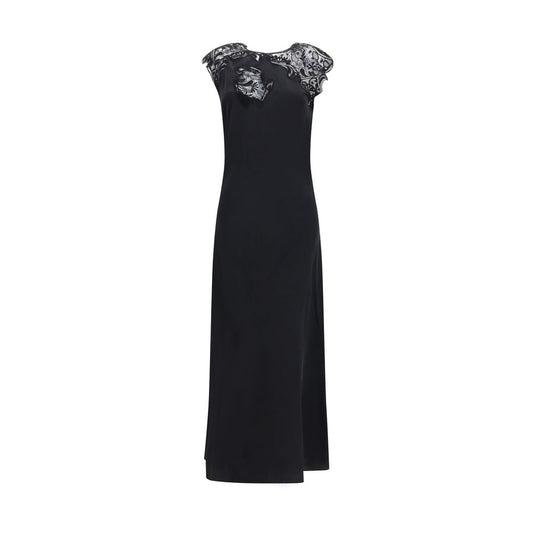 Ferragamo Schwarzes Seiden-Cocktailkleid
