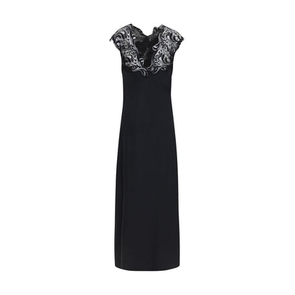 Ferragamo Schwarzes Seiden-Cocktailkleid