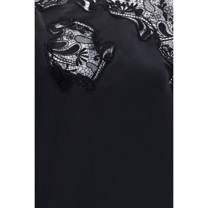 Ferragamo Schwarzes Seiden-Cocktailkleid