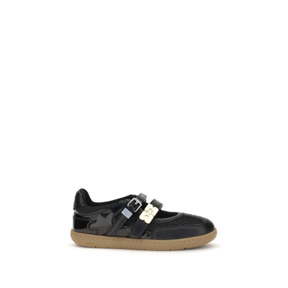 Ganni Schwarze Ballerinas aus Polyester