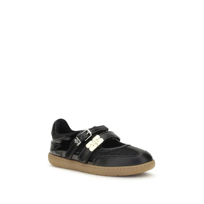Ganni Schwarze Ballerinas aus Polyester