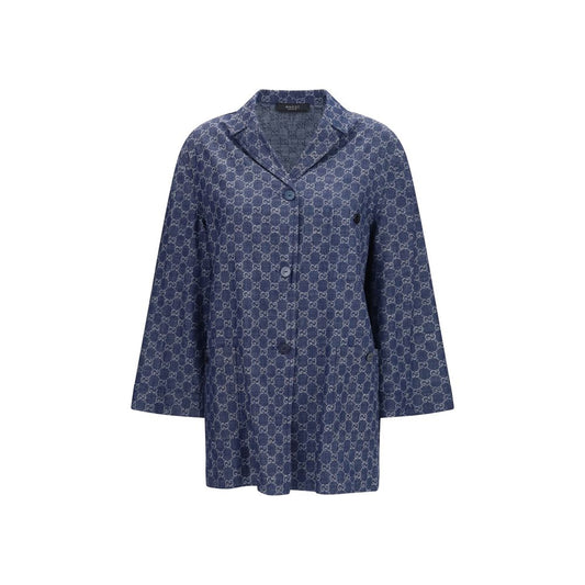 Gucci Blue Women's Cotton Jacket