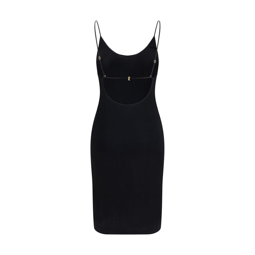 Saint Laurent Schwarzes Viskose-Freizeitkleid