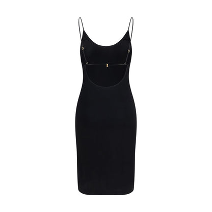 Saint Laurent Schwarzes Viskose-Freizeitkleid