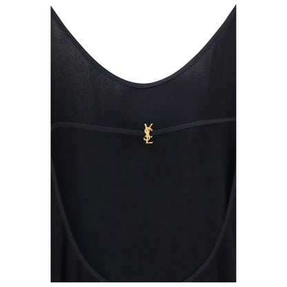Saint Laurent Schwarzes Viskose-Freizeitkleid