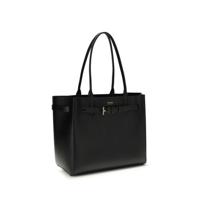 Tom Ford Schwarze Bos Taurus Kalbsleder Schultertasche