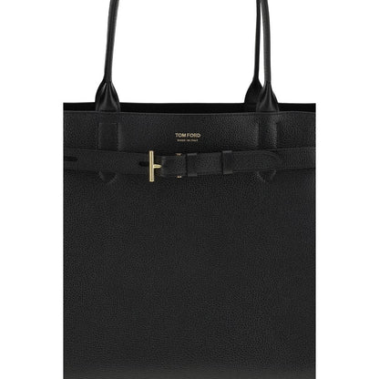 Tom Ford Schwarze Bos Taurus Kalbsleder Schultertasche