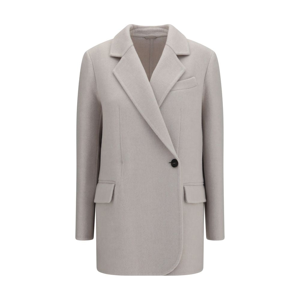 Brunello Cucinelli WoolJacket Ovis Aries Long – White