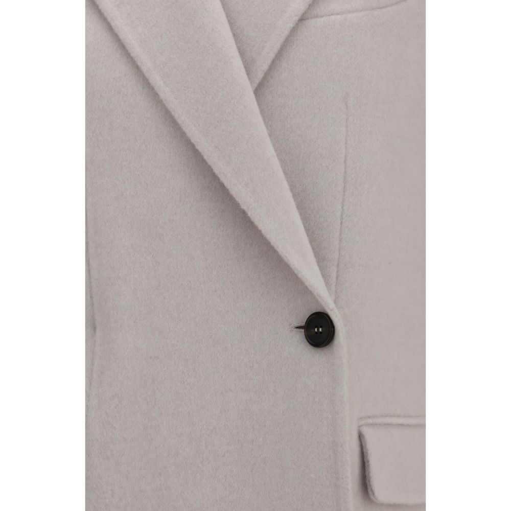 Brunello Cucinelli WoolJacket Ovis Aries Long – White