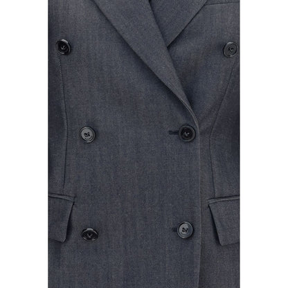 Balenciaga Grauer Woll-Oves Aries Blazer