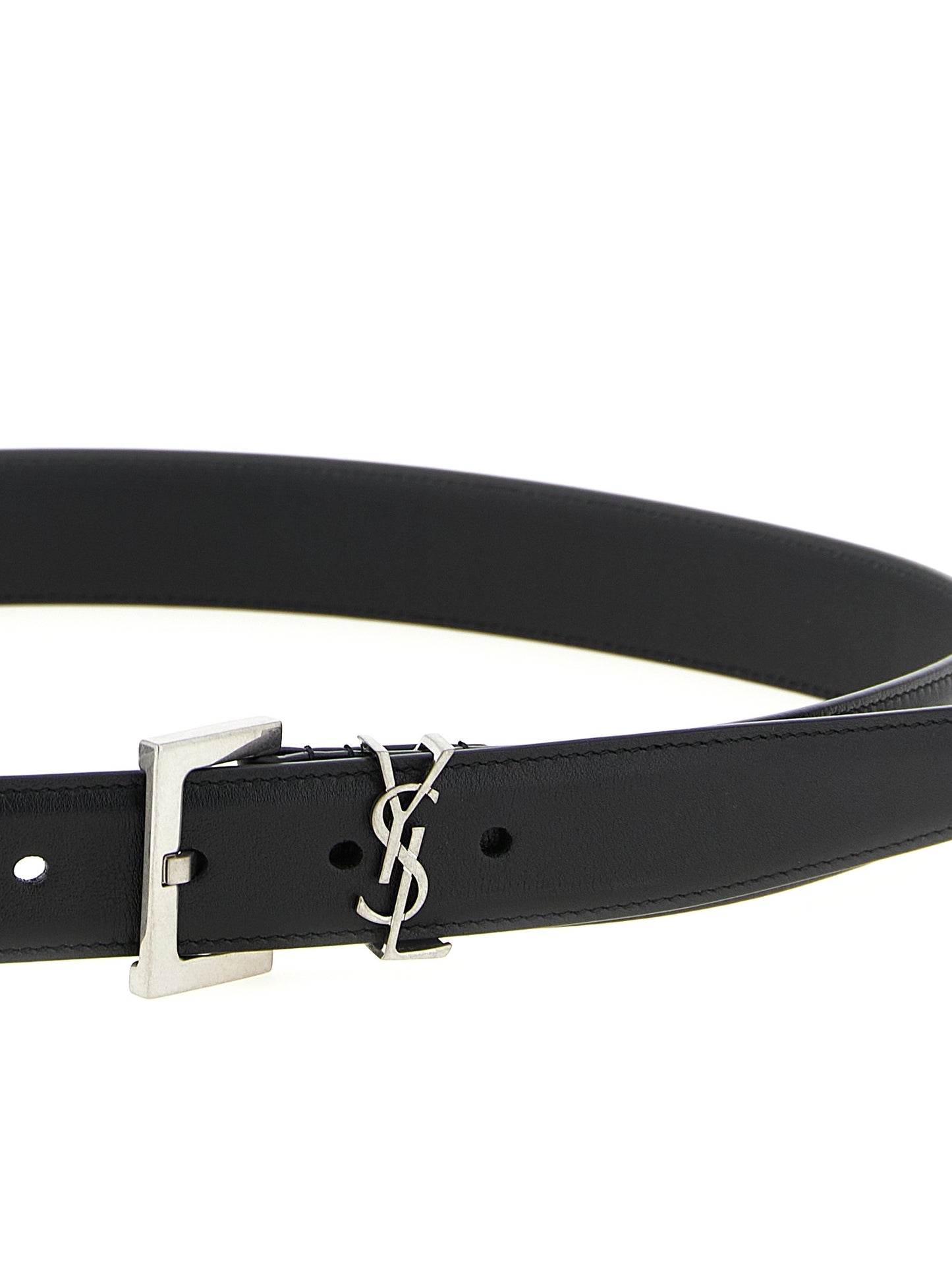 Saint Laurent Schwarzer Kalbsleder Gürtel Regular