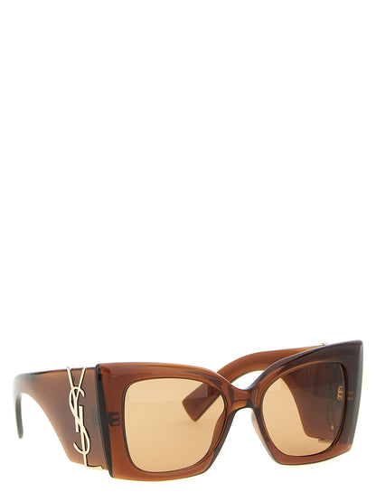 Saint Laurent Braune Sonnenbrille aus Acetat