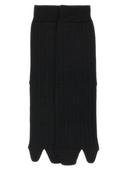 Maison Margiela Schwarze Wollsocken
