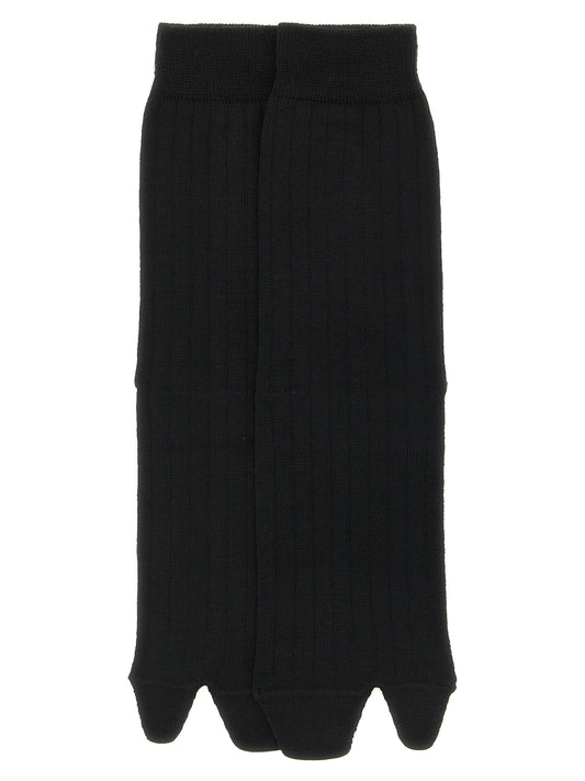 Maison Margiela Schwarze Wollsocken
