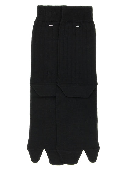 Maison Margiela Schwarze Wollsocken