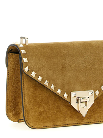 Valentino Garavani Beige Kalbsleder Umhängetasche