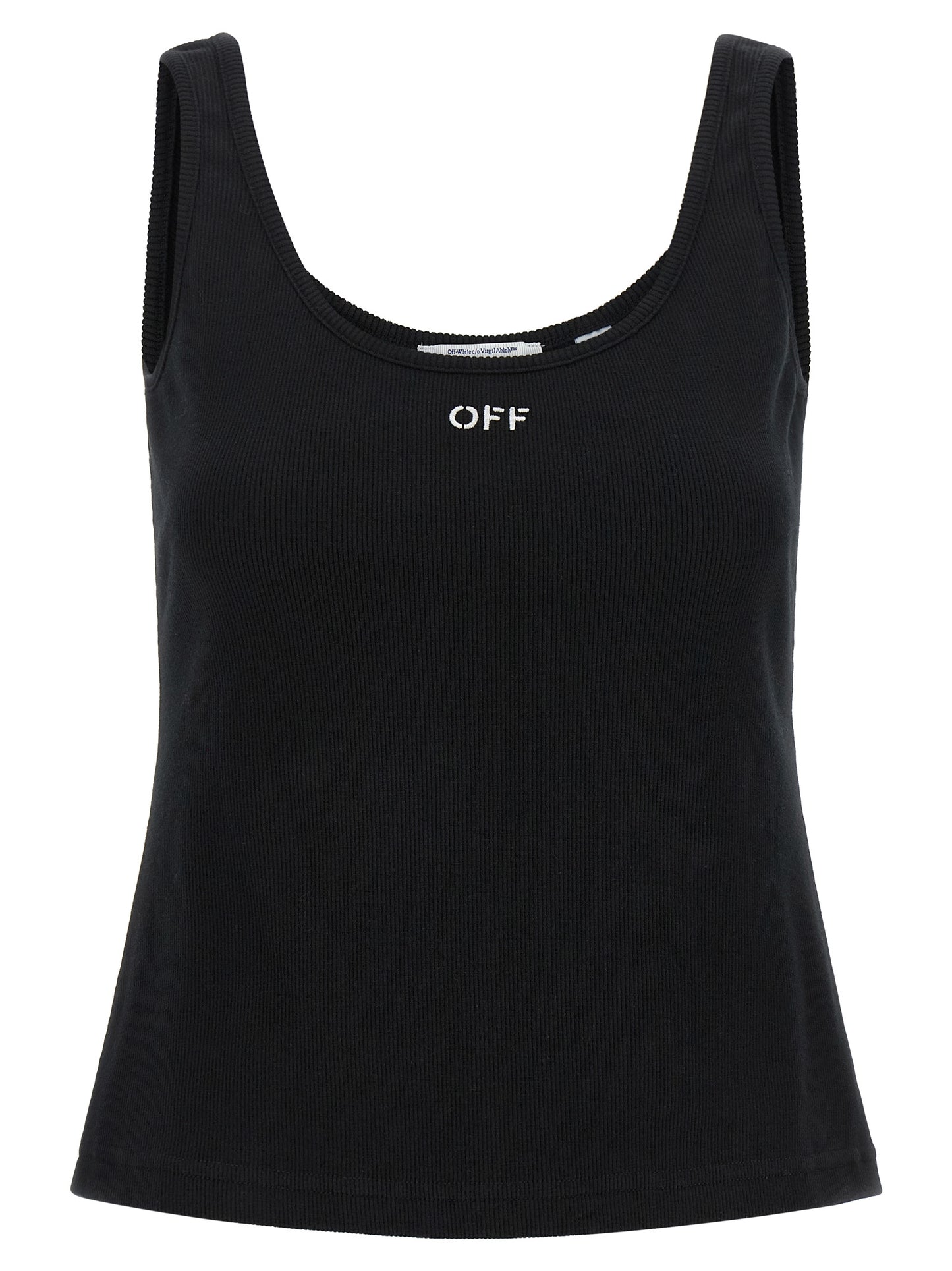 Off-White Schwarze Baumwoll-Tanktops