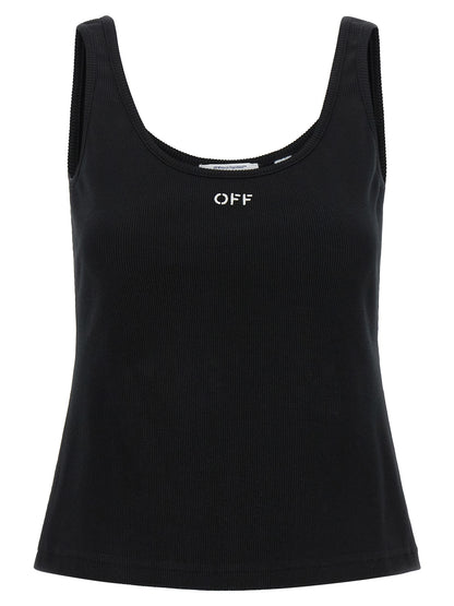 Off-White Schwarze Baumwoll-Tanktops