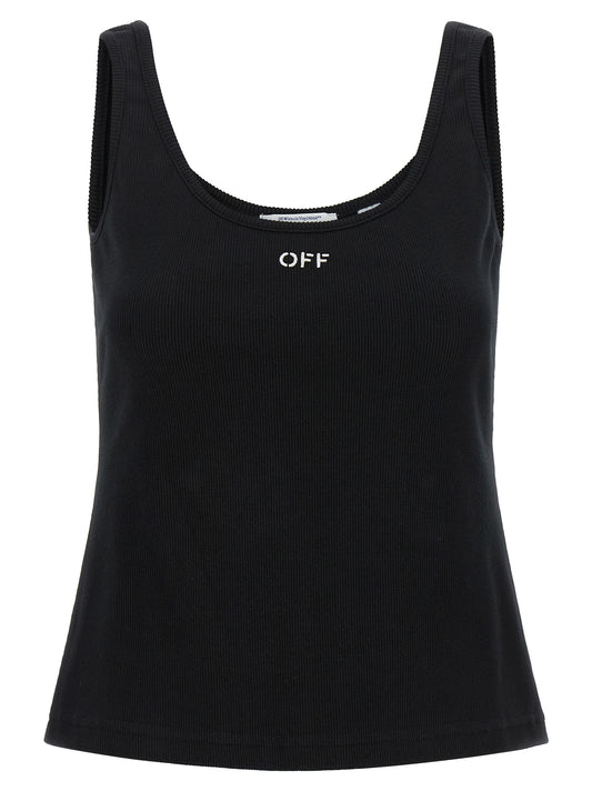 Off-White Schwarze Baumwoll-Tanktops