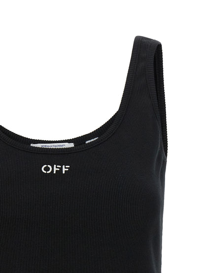 Off-White Schwarze Baumwoll-Tanktops