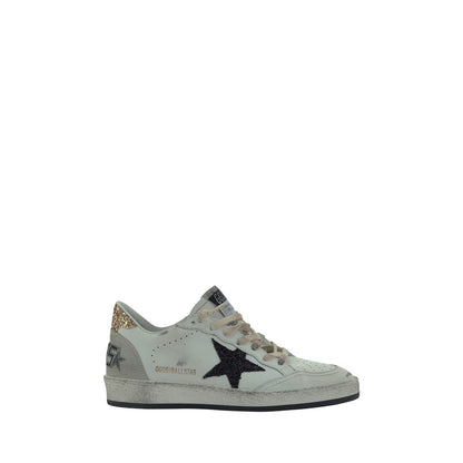 Golden Goose Weiße Low-Top-Sneaker aus Ziegenleder