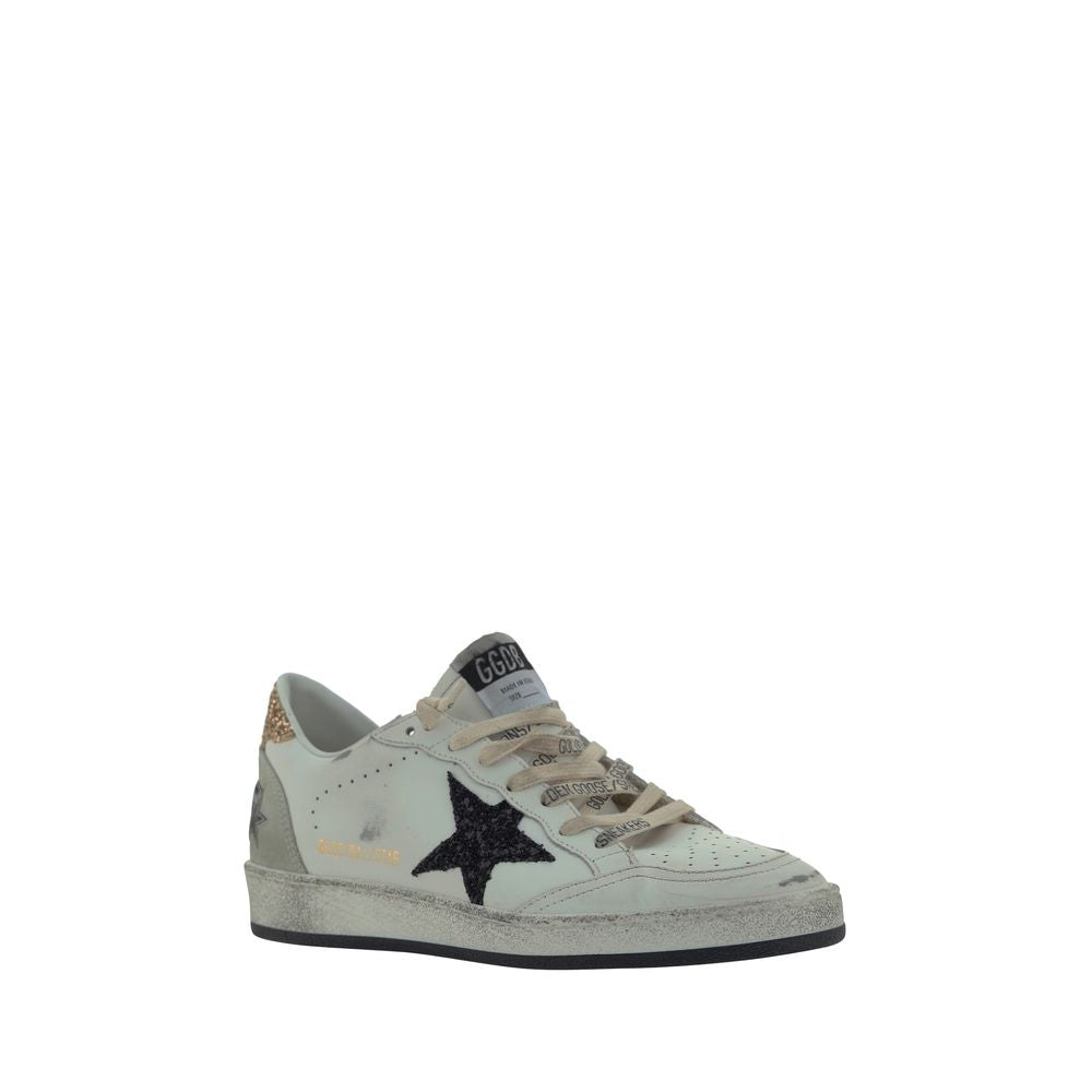 Golden Goose Weiße Low-Top-Sneaker aus Ziegenleder