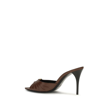 Saint Laurent Braune Kalbsleder Bos Taurus Mules