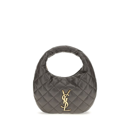 Saint Laurent Graue Lammleder Schultertasche Ovis Aries Aries