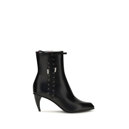 Alexander McQueen Schwarze Schnürstiefel aus Kalbsleder Bos Taurus