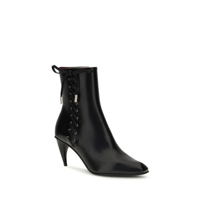 Alexander McQueen Schwarze Schnürstiefel aus Kalbsleder Bos Taurus