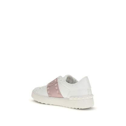Valentino Garavani Weiße Low-Top-Sneaker aus Kalbsleder Bos Taurus