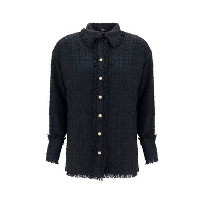 Balmain Schwarzes Polyamid-Hemd