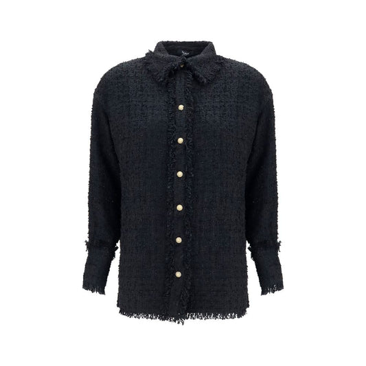 Balmain Schwarzes Polyamid-Hemd