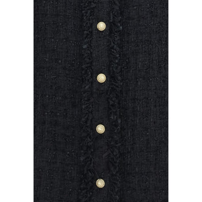 Balmain Schwarzes Polyamid-Hemd
