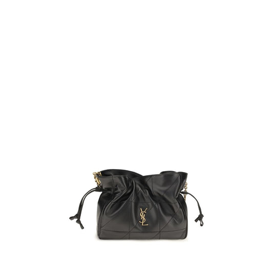 Saint Laurent Schwarze Lammleder Schultertasche Ovis Aries Aries
