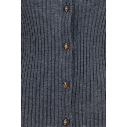 Burberry Grauer Kaschmir-Strickjacke