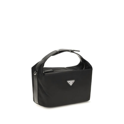 Prada Schwarze Schultertasche aus recyceltem Polyamid