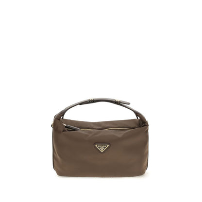 Prada Braune Schultertasche aus recyceltem Polyamid