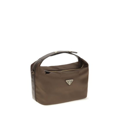 Prada Braune Schultertasche aus recyceltem Polyamid