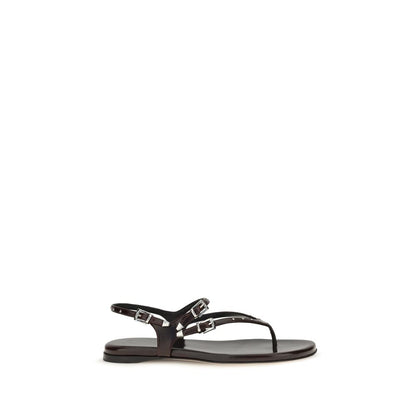 Chloé Schwarze Bos Taurus Kalbsleder-Sandalen